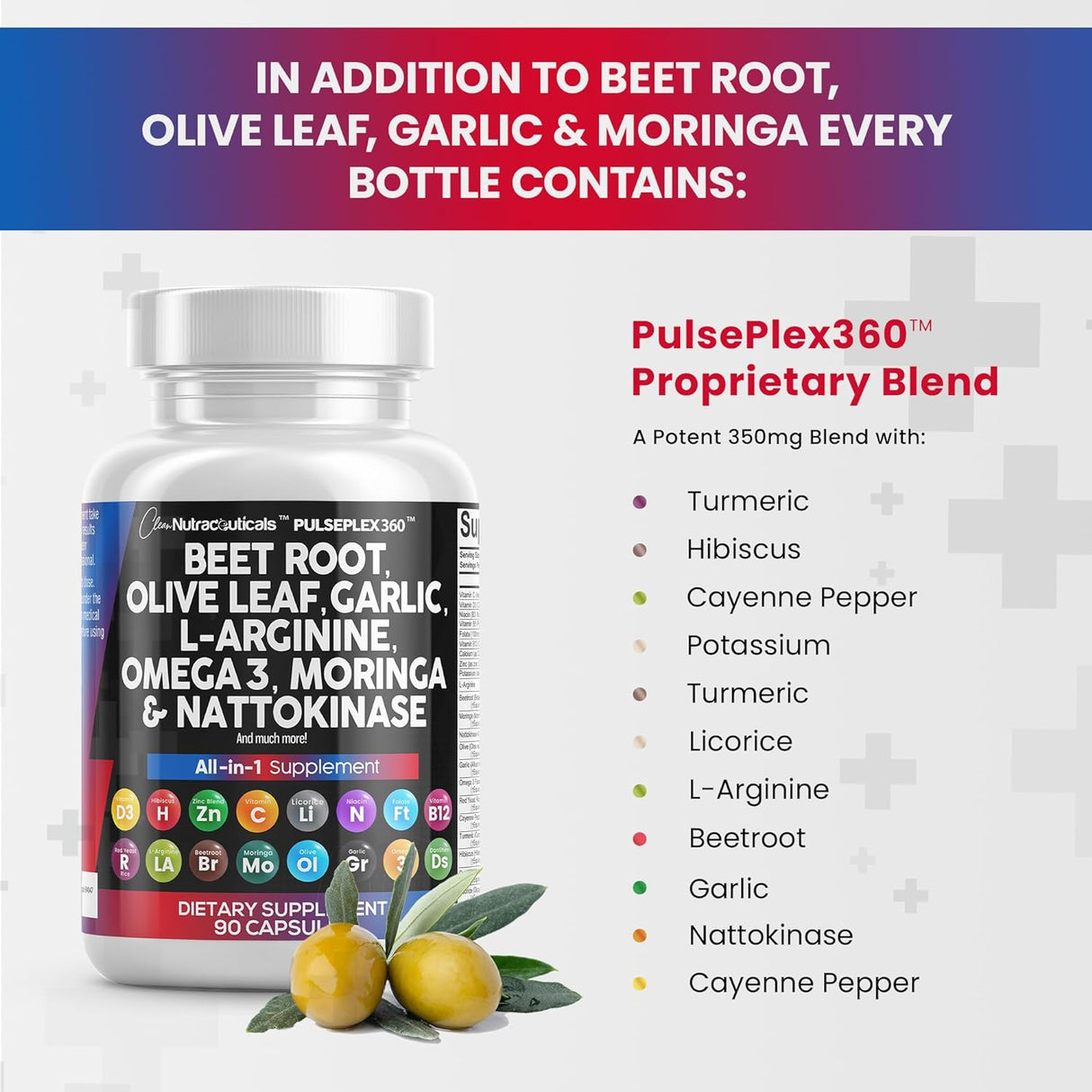 Suplemento Nutraceuticals de raíz de remolacha 6000 mg