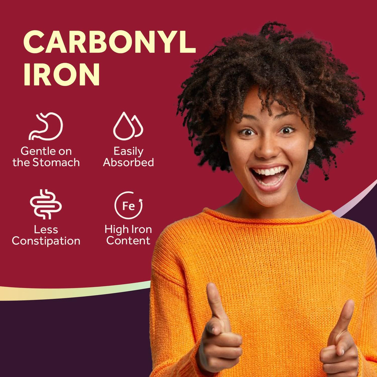 Suplementos Alimenticios Hierro carbonilo  con vitamina C