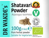 Polvo de Shatavari Orgánico de Dr Wakde, 100g, Vegano, Puro