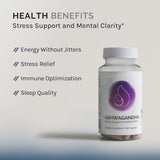 Suplemento de Ashwagandha, 1300 MG, 60 Cápsulas, Soporte estrés