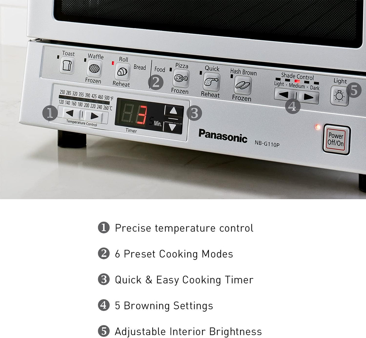 Horno tostador Panasonic Flash Xpress, Plateado