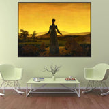 Póster de Friedrich: Mujer Ante el Sol Naciente 18x24in