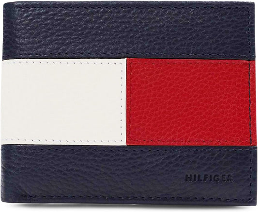 Billetera Tommy Hilfiger con múltiples ranuras y ventana ID