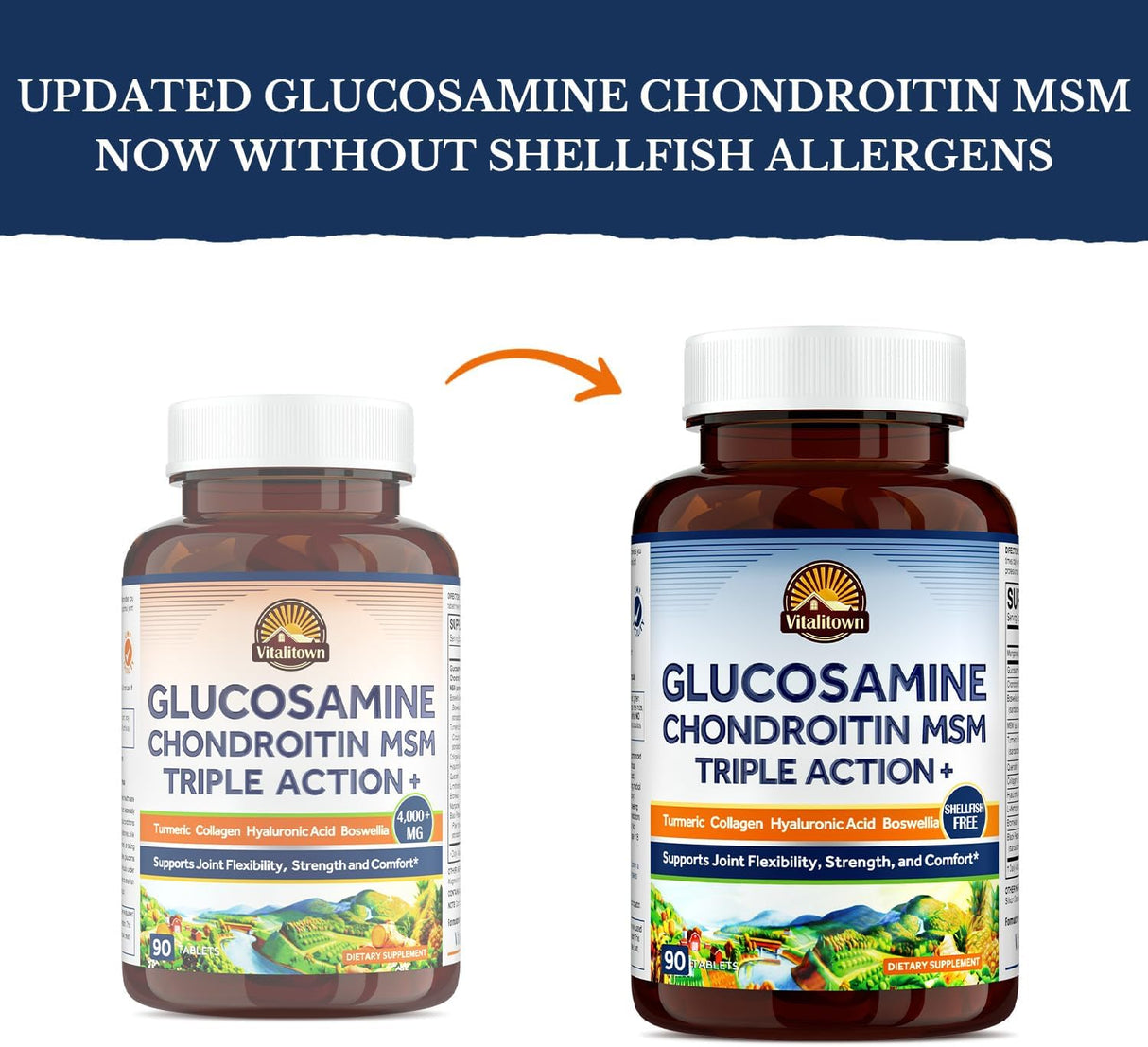 VITALITOWN Glucosamina condroitina MSM colágeno