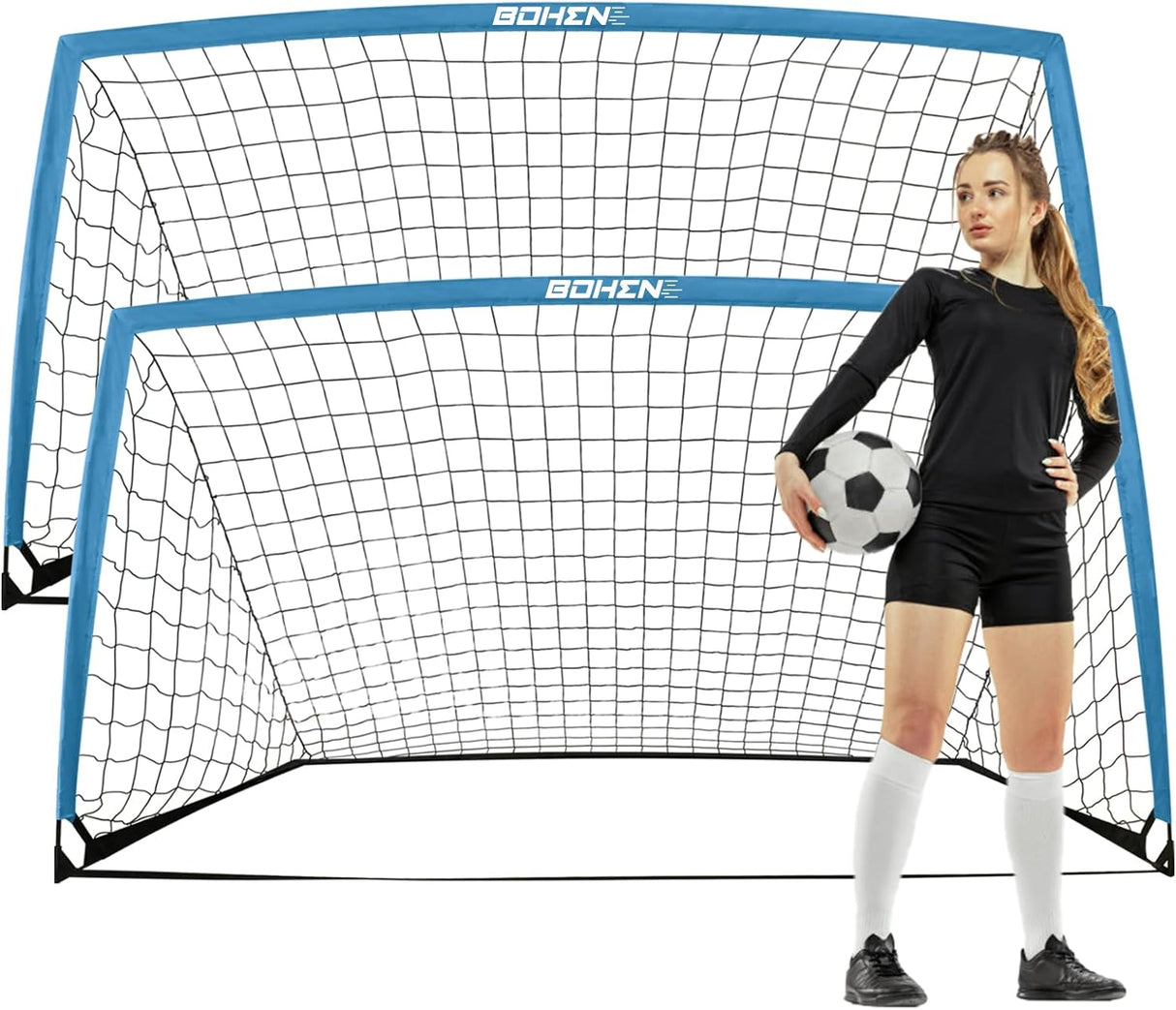 Porteria de futbol portatil para entrenamientos de niños