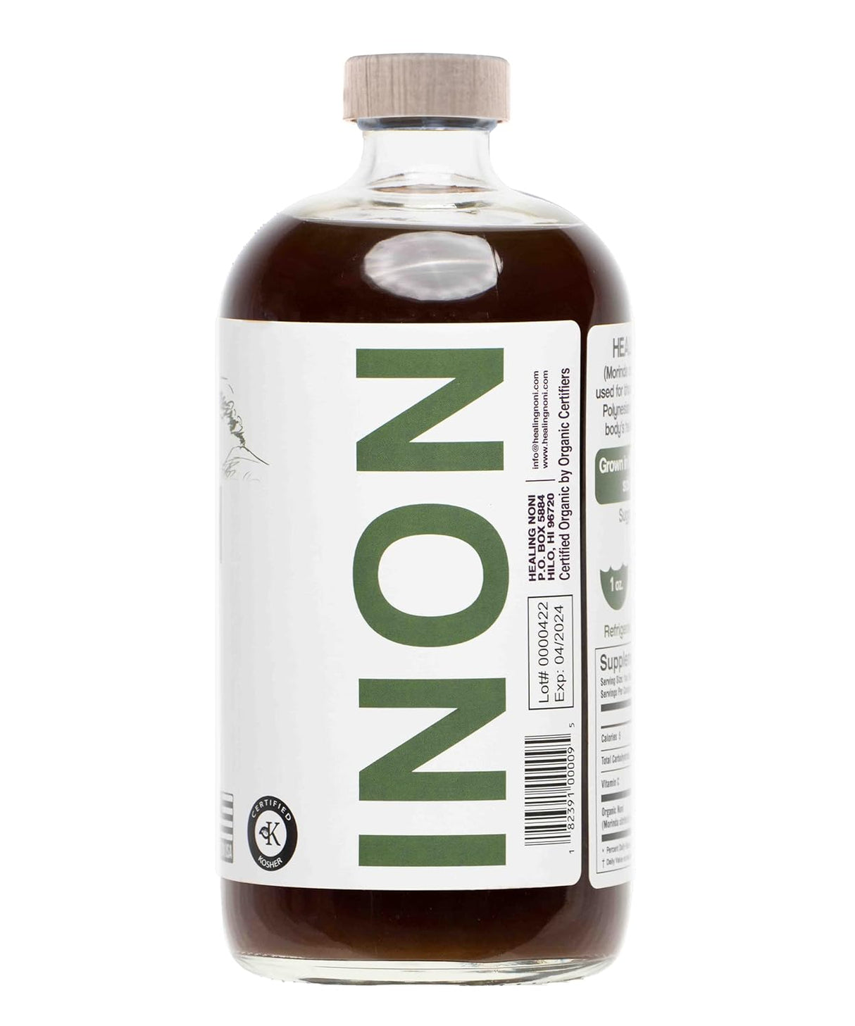 Suplemento Jugo de noni orgánico crudo  4 unidades 32 onzas