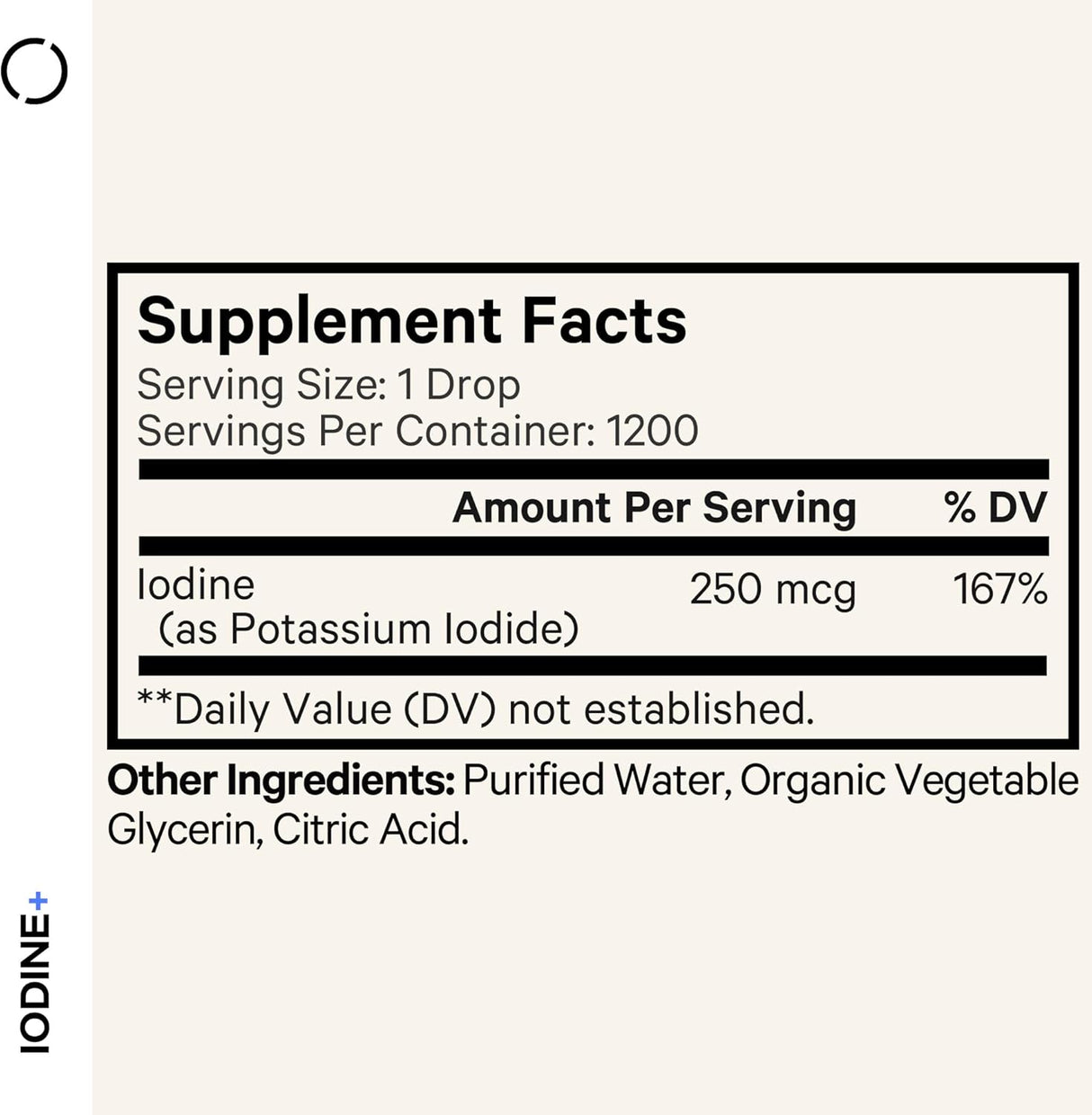 Codeage gotas de yodo orgánico certificado USDA 250 mcg 2oz