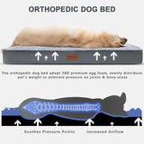 Cama ortopédica para perros MIHIKK, espuma de huevo 42x29 pulgadas