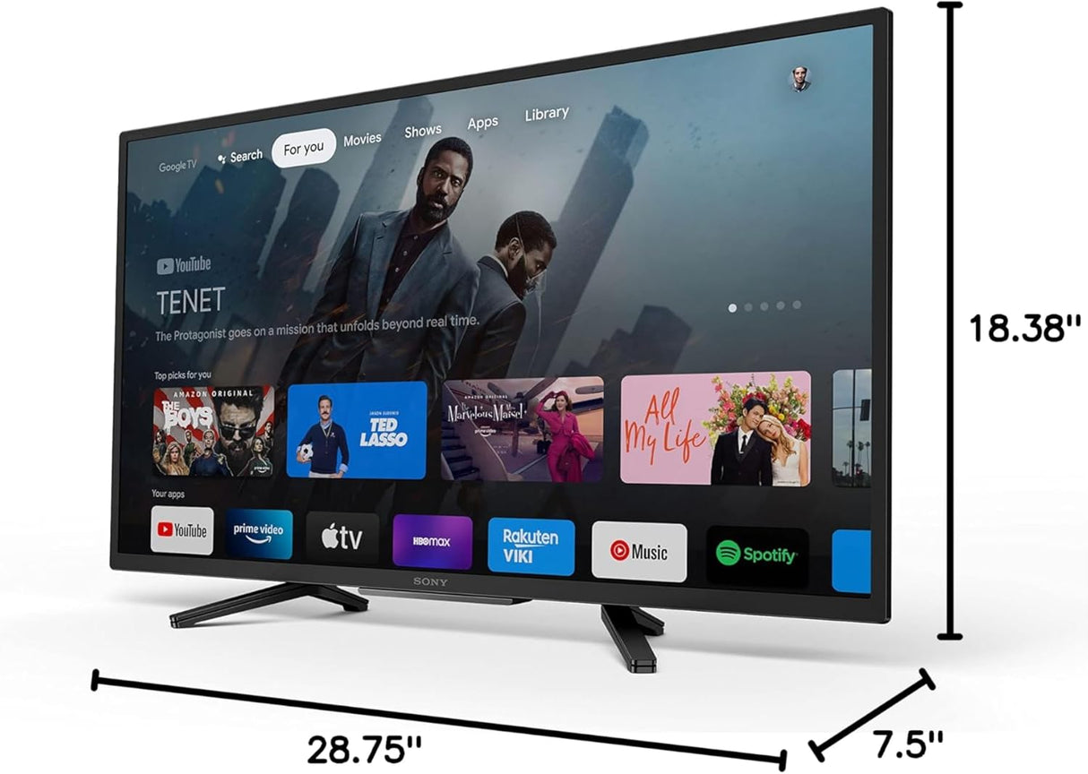 Televisor Sony 32 HD LED HDR W830K con Google TV y Asistente