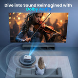 Proyector Smart FUDONI 1080P WiFi, Dolby, 600ANSI, Auto Keystone