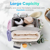Caddy de Ducha Portátil con 8 Bolsillos para Dormitorio y Viajes