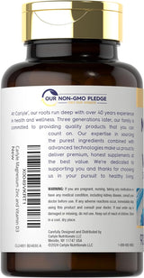 Carlyle Magnesio Zinc Vitamina D3 90 Cápsulas 3-en-1