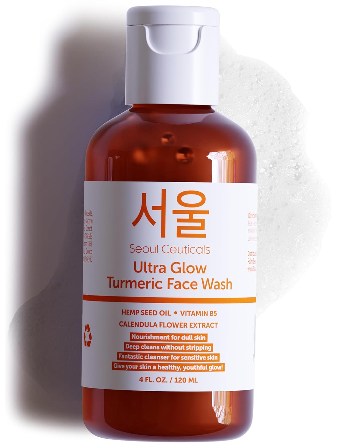 Limpiador Facial Coreano con Cúrcuma Vegano y Libre de Crueldad
