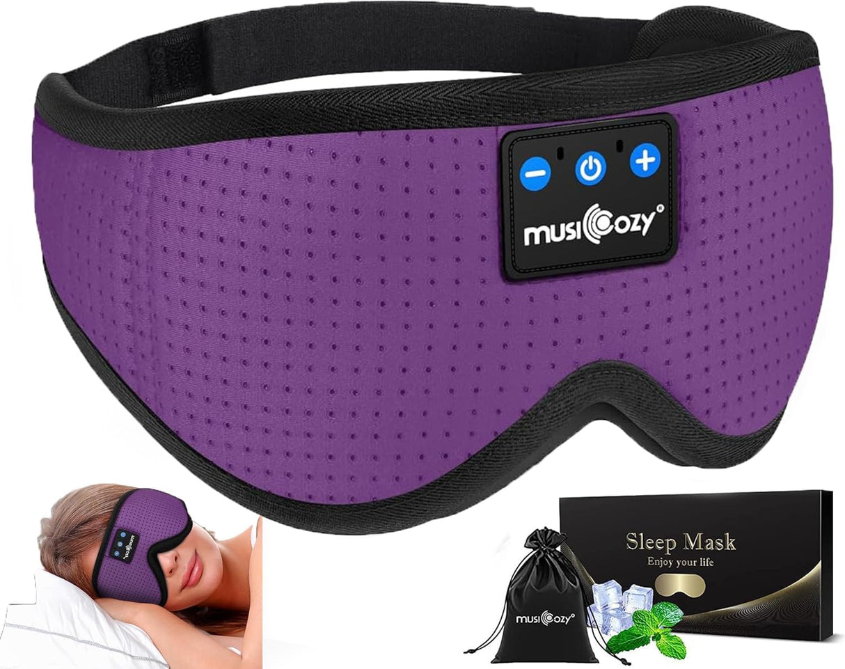 Máscara de Sueño con Auriculares MUSICOZY, 3D, Inalámbrica