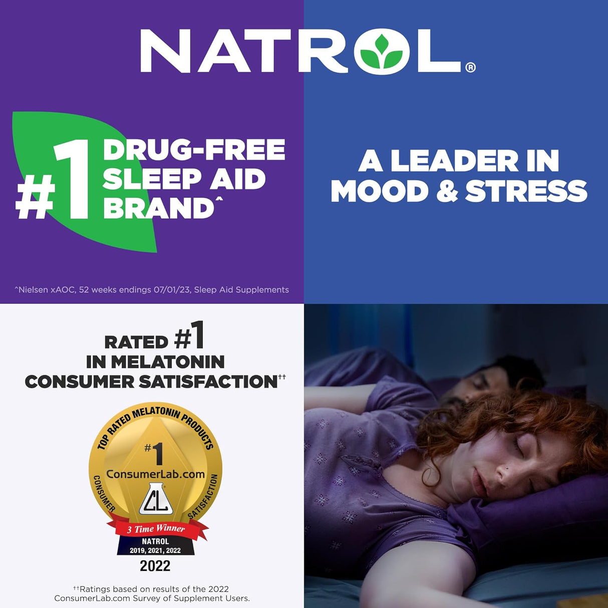 Suplemento de Melatonina 3 mg Natrol, 120 tabletas, 120 días