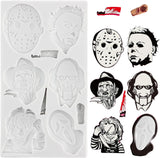 Moldes de Fondant de Personajes de Terror - Silicona para Repostería