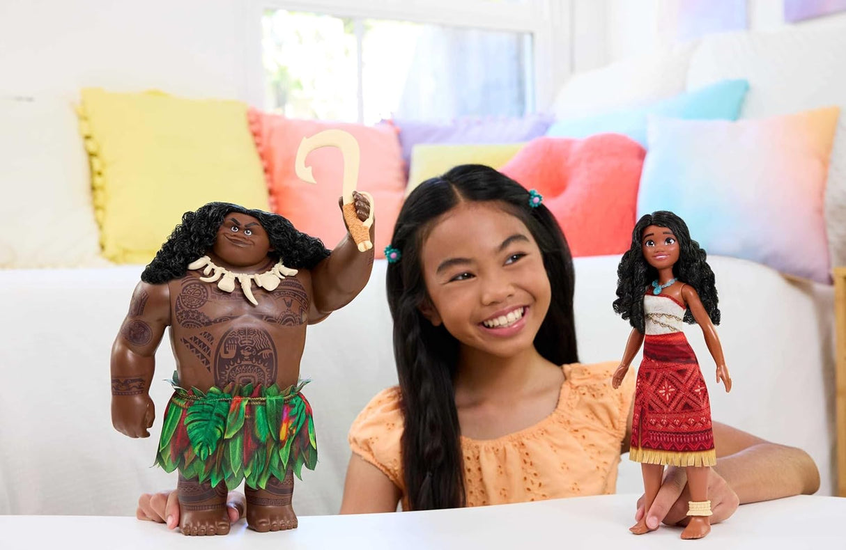 Muñecas Moana y Maui Mattel Disney Set 2 con accesorios y ropa desmontable