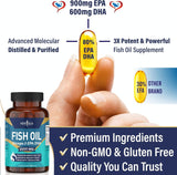 Aceite de pescado Omega 3 2500 mg - Suplemento sin gluten