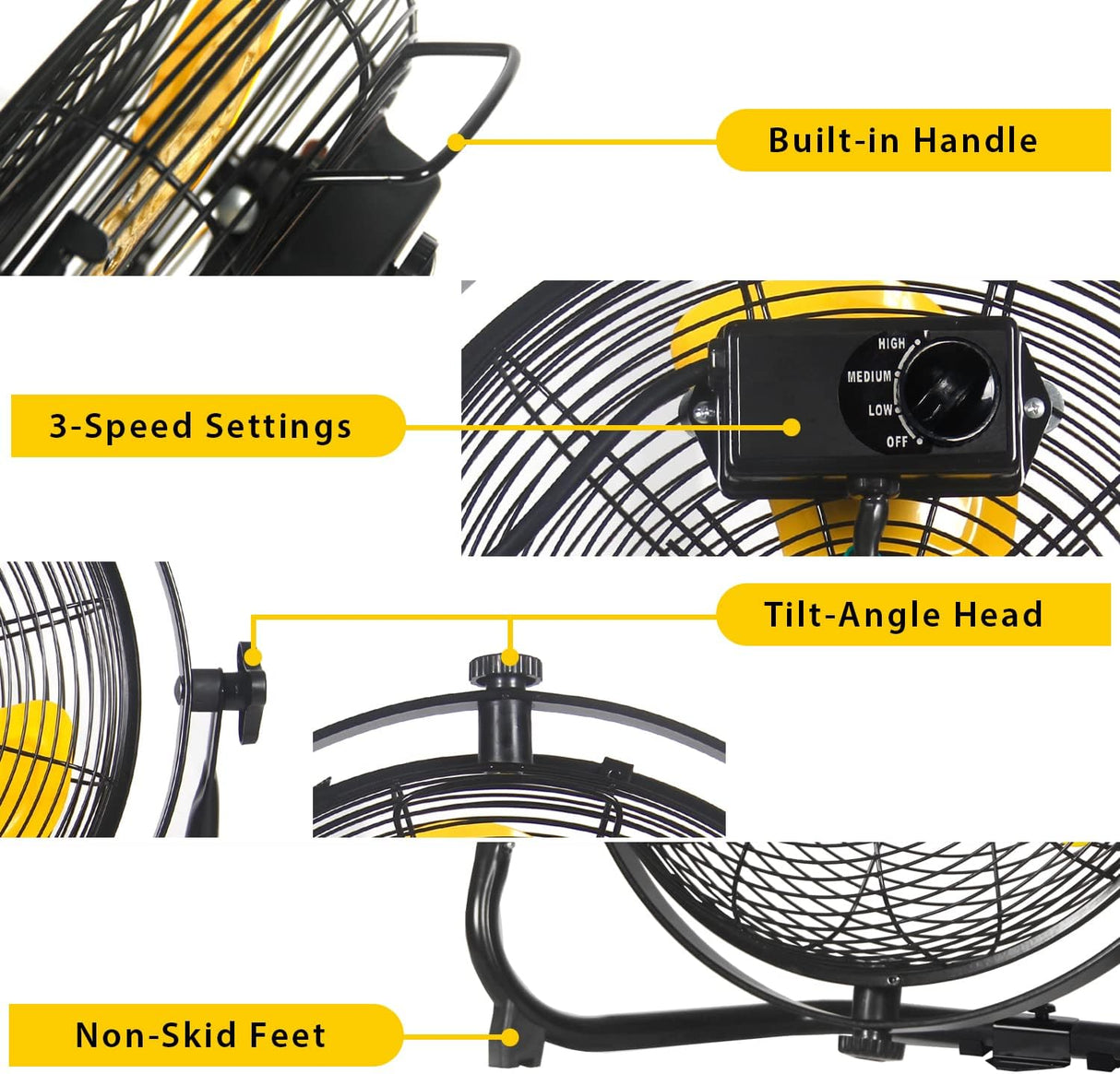 Ventilador VENTISOL Orbital 14 3 Velocidades 720° Tilt