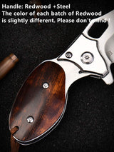 Cuchillo de bolsillo pequeño plegable de secoya mango D2