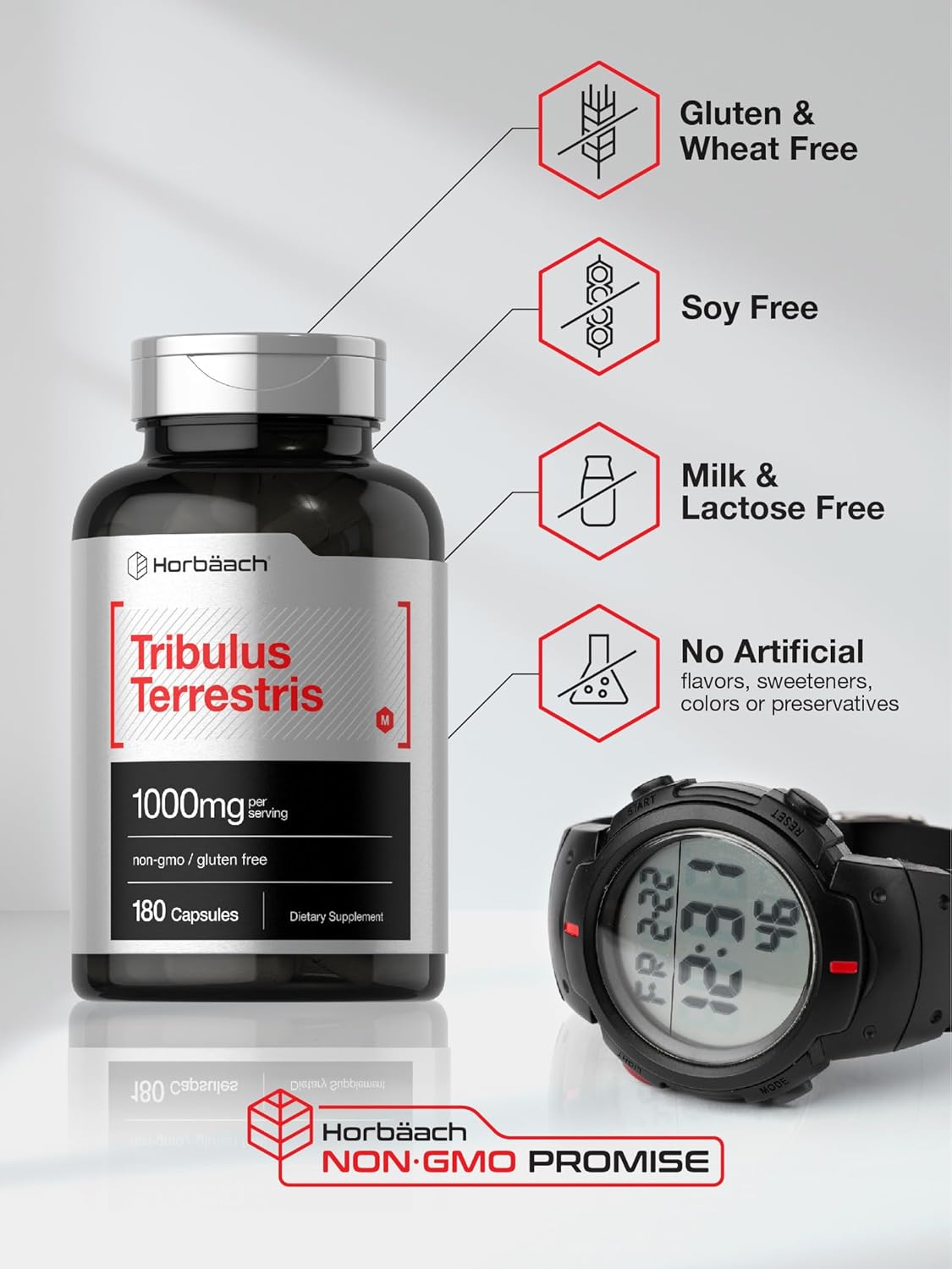 Suplemento Tribulus Terrestris 1000 mg 180 cápsulas