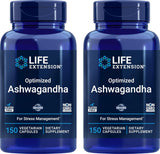 Extensión de Vida Ashwagandha Optima, 150 Veg Caps (Pack de 2)