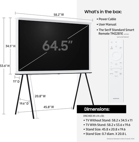 Televisor QLED 4K SAMSUNG 65 Anti-reflejo, Easel QN65LS01B