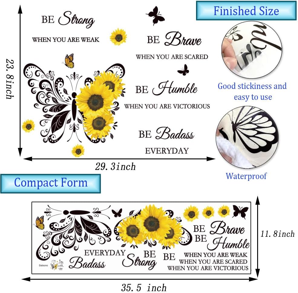 Vinilo Decorativo Inspirational 'Be Strong', 11.5 x 0.6 in