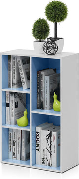 Estantería abierta reversible con 5 cubos - Modelo 11069WH/LBL