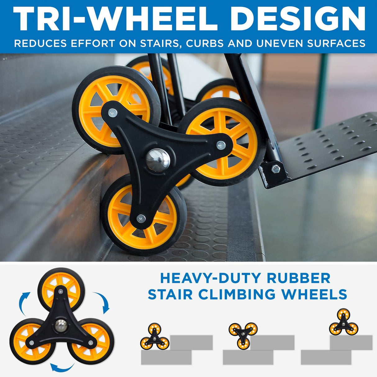 Carretilla Escaladora Mount-It! 330 lb Capacidad, Plegable