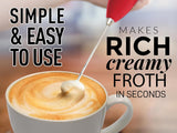Espumador de leche para café con potente motor, sin soporte