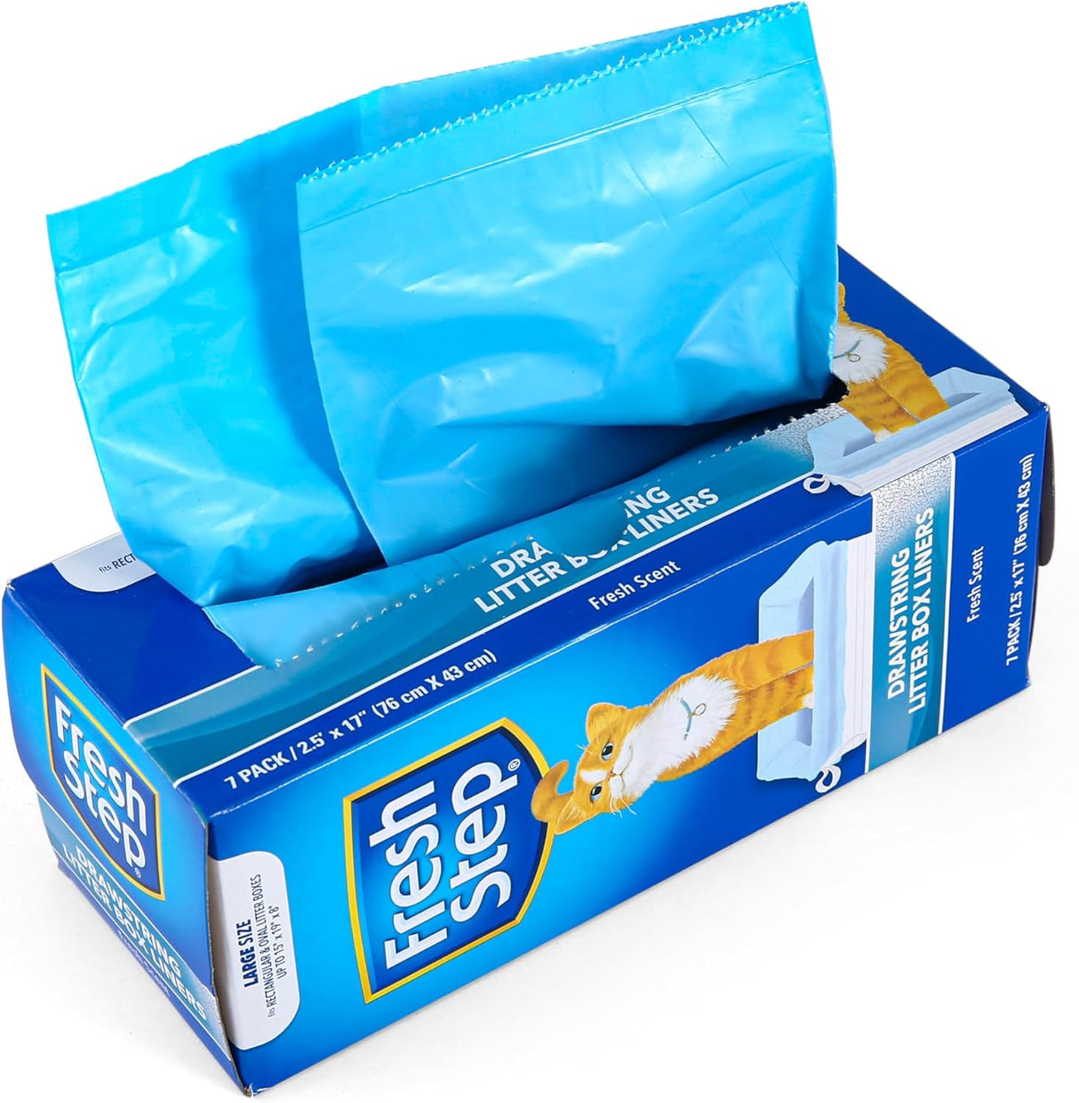 Forros de caja de arena Fresh Step, tamaño grande, 7 unidades