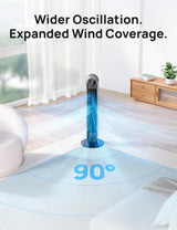 Ventilador Dreo para dormitorio, silencioso, 90° oscilante, DR-HTF007