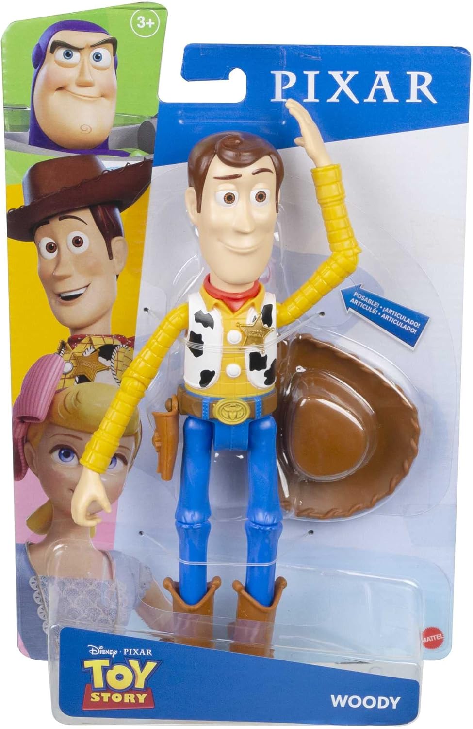 Figura de acción Toy Story Mattel Disney Pixar Woody con sombrero 9.2
