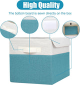 Cesta organizadora plegable de tela, 22 cuartos, tapa flip-top
