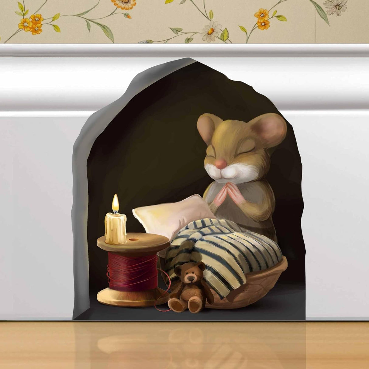 Sticker Decorativo Ratón Leyendo, Ideal para Niños y Clases