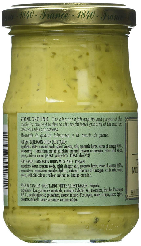 Mostaza de Dijon con Estragón Edmond Fallot - 198g