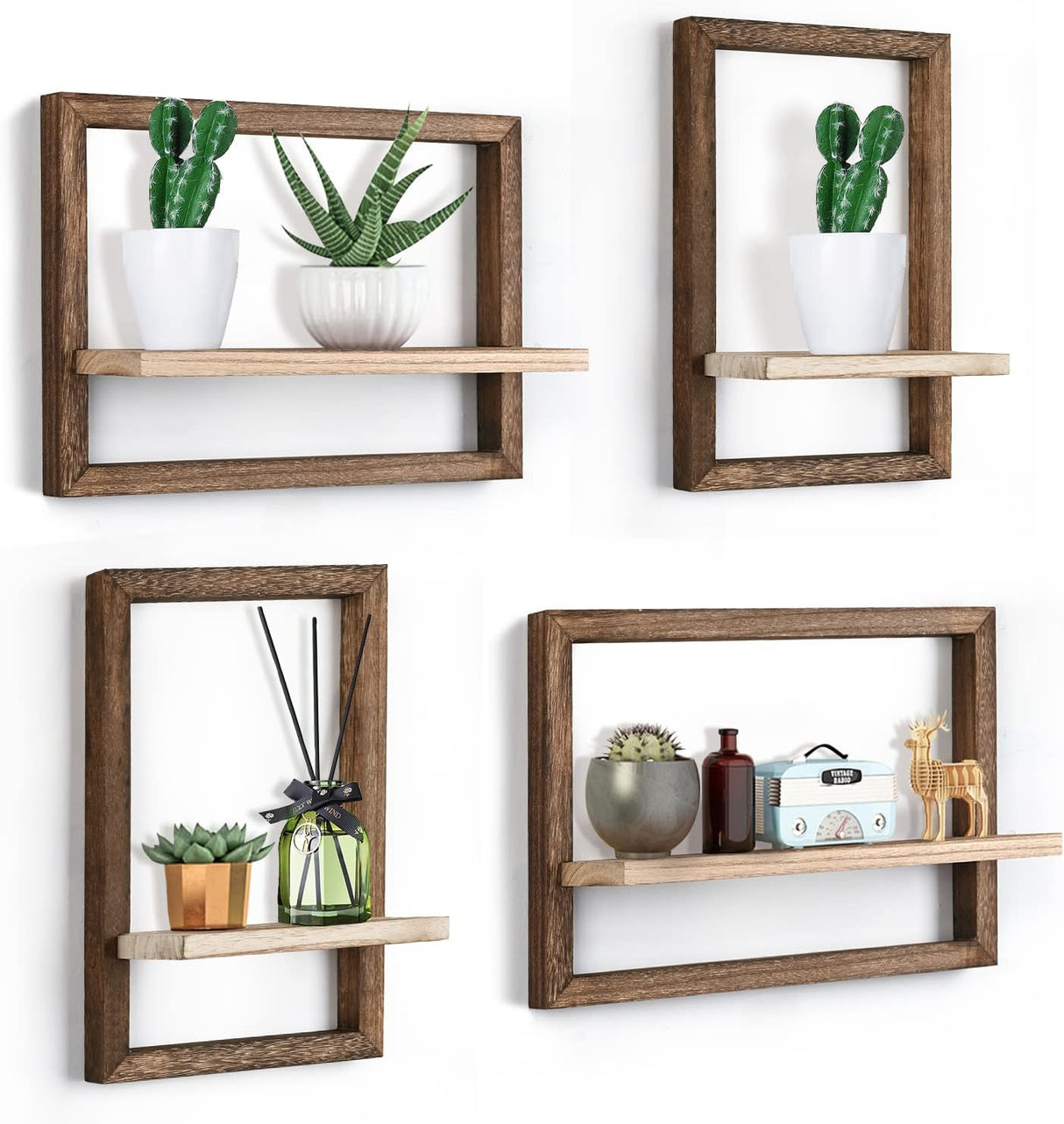 Estantes Flotantes idee-home, Set de 4, Decoración Pared