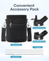 Botella de Agua de Acero Inoxidable BUZIO 64 oz, Aislada, Modelo Half Gallon