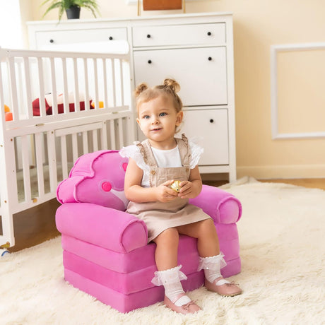 Silla plegable de princesa para niñas pequeñas de 1 a 3 años