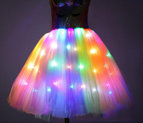 Disfraz de Unicornio Cuteshower con Alas y Luces LED para Niñas