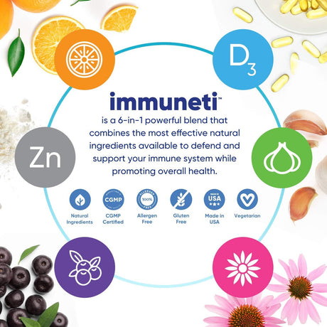 Suplemento Defensa inmunológica mezcla 6 en 1 de vitamina C