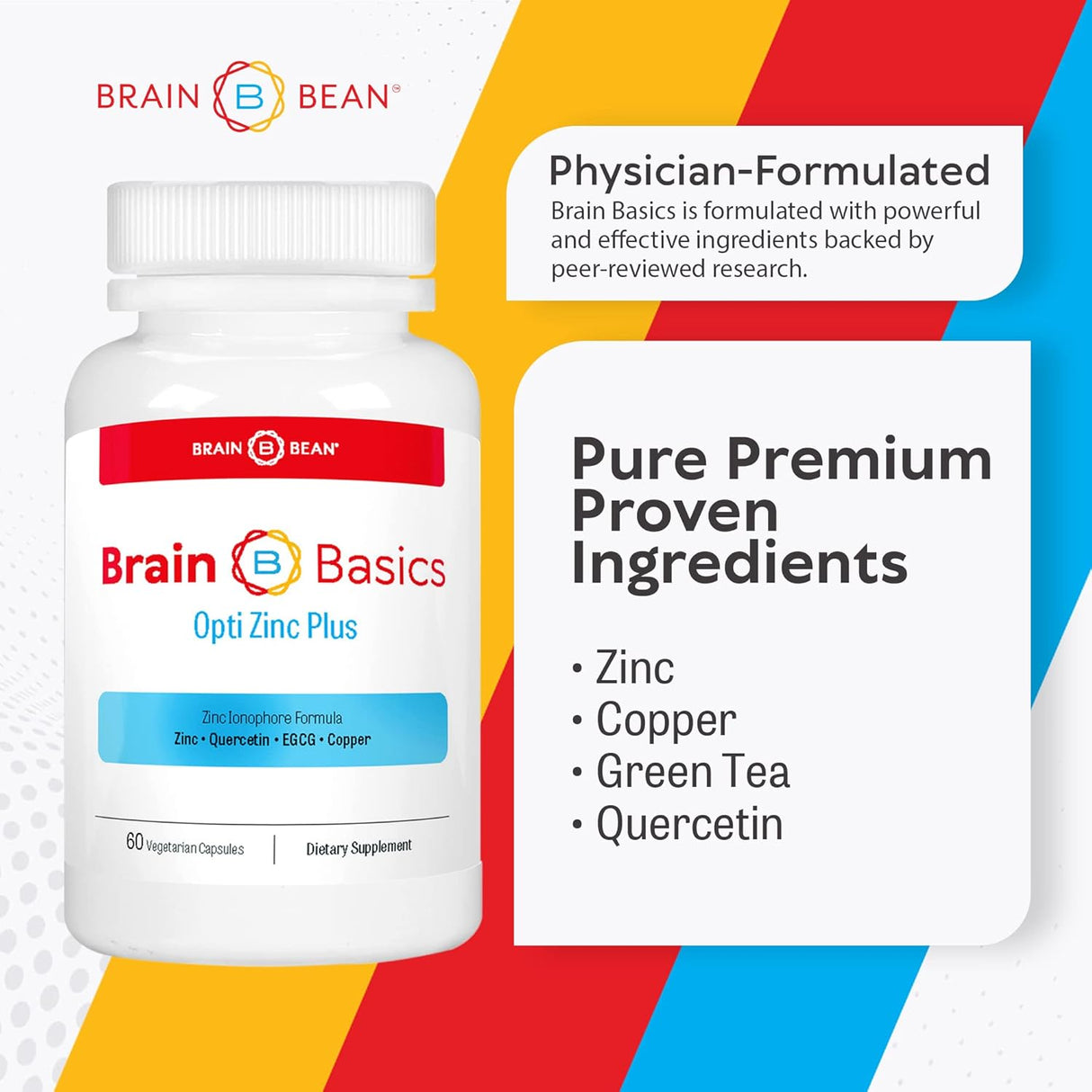 Brain Basics Opti Zinc Plus - Zinc con Quercetina, EGCG y Cobre