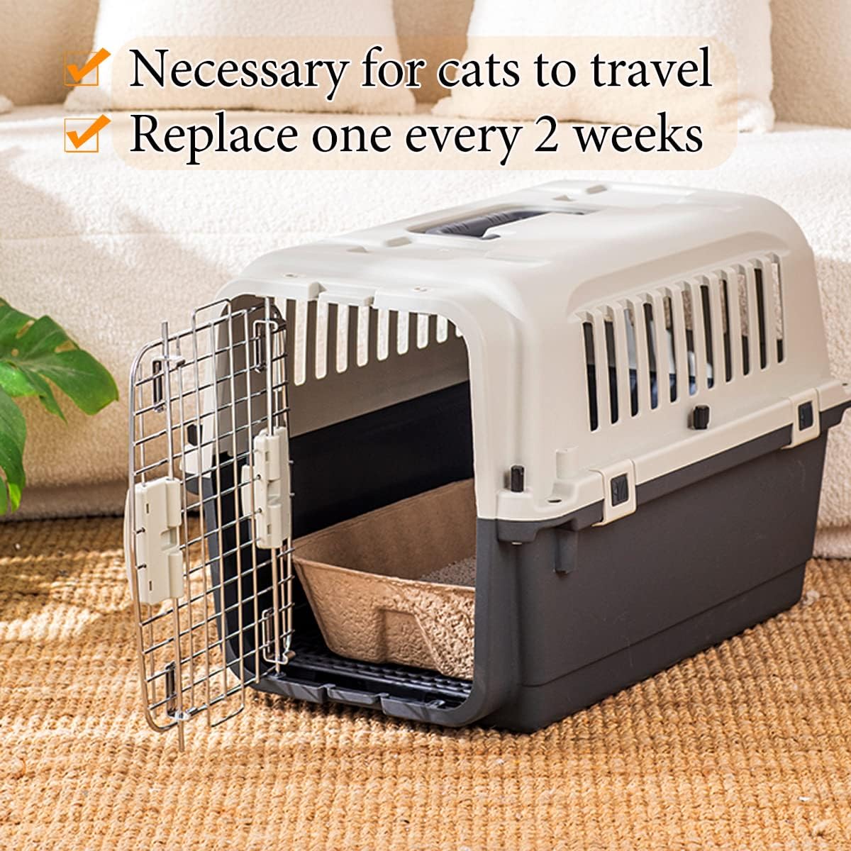 Paquete de 15 cajas de arena desechables para gatos Artuxer