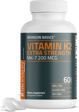 Bronson K2 MK-7 200mcg Extra Fuerza 60 tabletas vegetarian