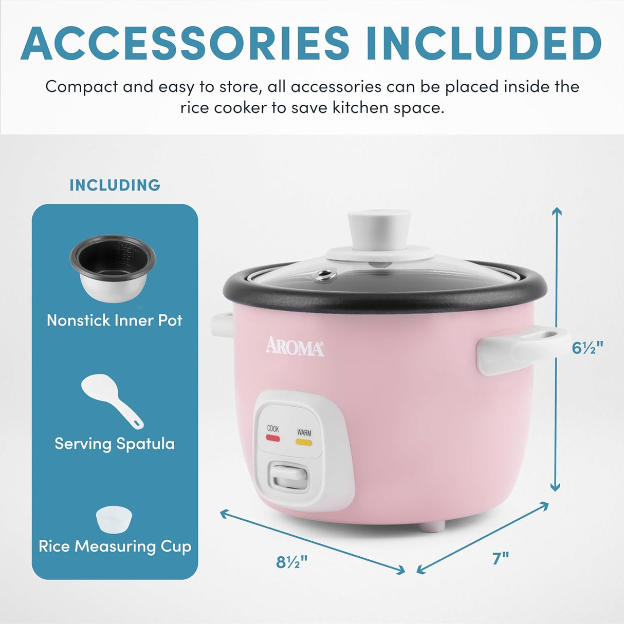 Cocedor de Arroz Aroma, 4 tazas cocidas, ARC-302NGP