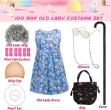 Disfraz de Vieja para Niñas, 11 Piezas, Accesorios Cosplay S