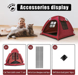 Casa de tienda para gatos Red Cat, portátil, interior/exterior