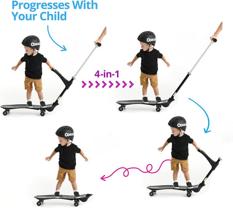 Skateboard 4 en 1 para niños, equilibrio y autoconfianza