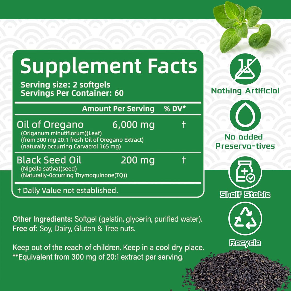 Aceite de Orégano en Softgels, Balance, 120 cápsulas